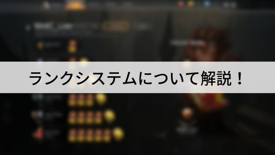 ランクシステムについて解説!