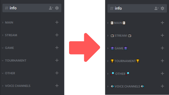 Discord カテゴリーに絵文字を使う方法 Mtg Coon