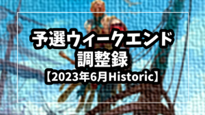 【2023年6月】予選ウィークエンド調整録【Historic】
