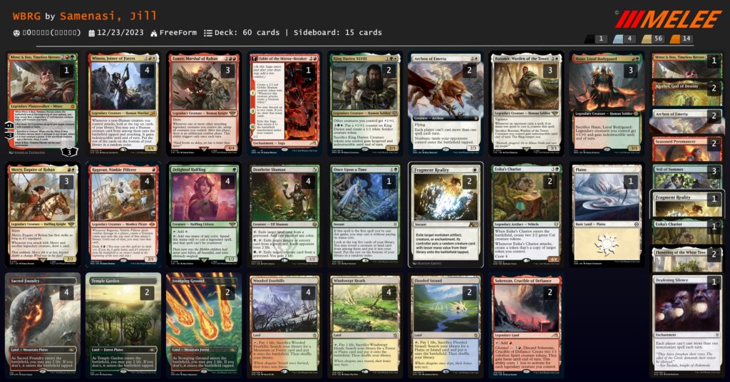 軍団のまとめ役、ウィノータ　EDH　デッキ 蓮屋・構築済《軍団のまとめ役、ウィノータ/Winota, Joiner of